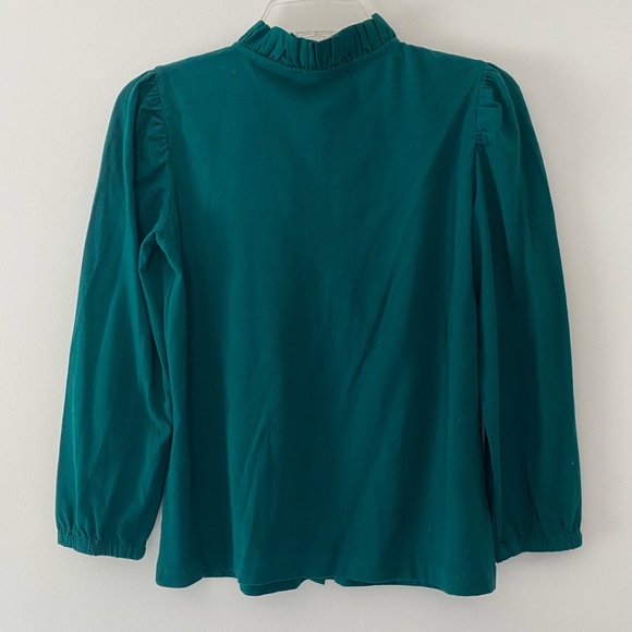 NWT! Jcrew Ruffleneck button-up top - Picture 9 of 9